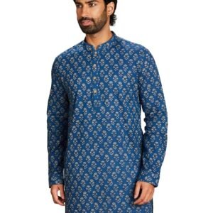 Symbol Men's 100% Cotton Everyday Mid Length Casual Kurta - Regular Fit